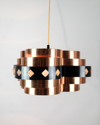 Copper Ceiling Lamp from Werner Schou, 1970s-UY-1454054