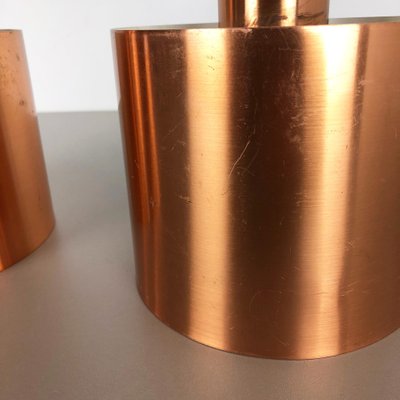 Copper Club Hanging Light by Jo Hammerborg for Fog & Mørup, Denmark, 1963, Set of 2-QZ-1153034