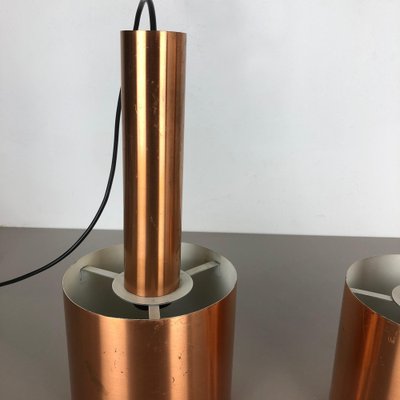 Copper Club Hanging Light by Jo Hammerborg for Fog & Mørup, Denmark, 1963, Set of 2-QZ-1153034