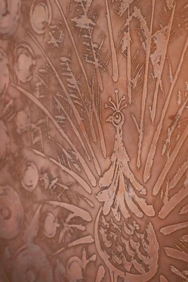 Copper Peacock Wall Lamp by Björn Wiinblad-ESB-1376926