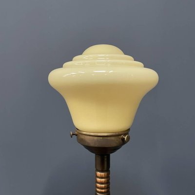 Copper Table Lamp with Glass Shade-NPL-1798486