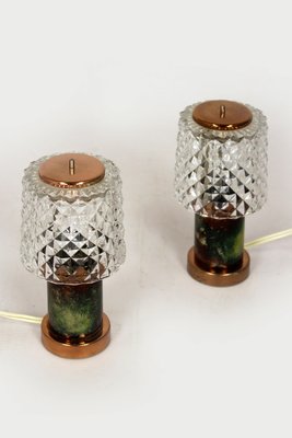 Copper Table Lamps from Kamenicky Senov, 1970s, Set of 2-WVS-2022672