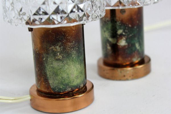 Copper Table Lamps from Kamenicky Senov, 1970s, Set of 2-WVS-2022672