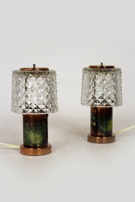 Copper Table Lamps from Kamenicky Senov, 1970s, Set of 2-WVS-2022672