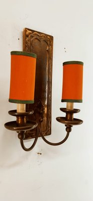 Coppered Brass Wall Sconce with small fans-QLH-1347945