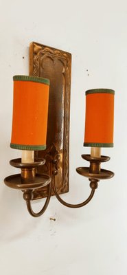 Coppered Brass Wall Sconce with small fans-QLH-1347945