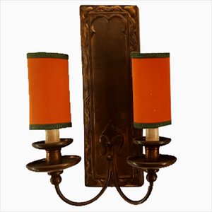 Coppered Brass Wall Sconce with small fans-QLH-1347945