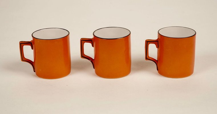 Coral Mocha Set in the Style of Dorothy Draper from Carlsbad, 1930s, Set of 9-BAF-763558