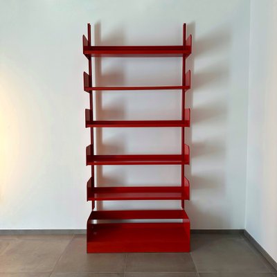 Coral Red Congress Bookcase by Lips Vago, 1968-MOH-1813797