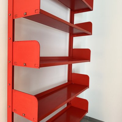 Coral Red Congress Bookcase by Lips Vago, 1968-MOH-1813797