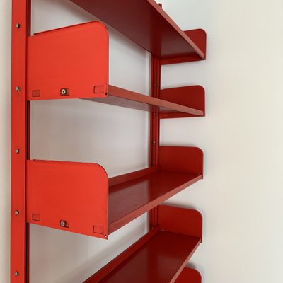 Coral Red Congress Bookcase by Lips Vago, 1968-MOH-1813797