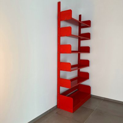 Coral Red Congress Bookcase by Lips Vago, 1968-MOH-1813797