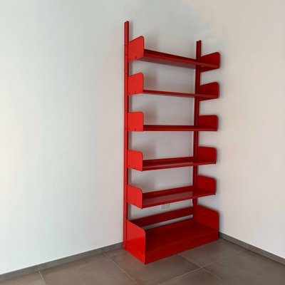 Coral Red Congress Bookcase by Lips Vago, 1968-MOH-1813797