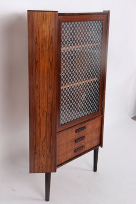 Corner Cabinet in Rosewood and Matt Glass by Gunnar Falsig-DQ-2020337