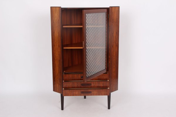 Corner Cabinet in Rosewood and Matt Glass by Gunnar Falsig-DQ-2020337