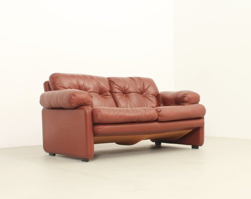 Coronado 2-Seater Sofa in Cognac Leather by Tobia Scarpa, 1969-UB-1806134