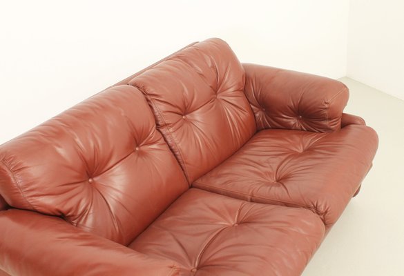 Coronado 2-Seater Sofa in Cognac Leather by Tobia Scarpa, 1969-UB-1806134