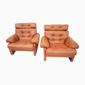 Coronado High Back Lounge Chairs by Tobia & Afra Scarpa for B&B Italia / C&B Italia, 1976, Set of 2-WF-673296