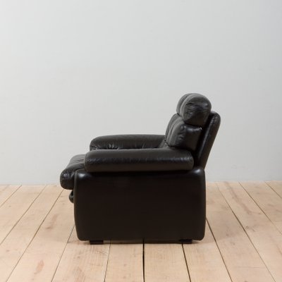 Coronado Lounge Armchair in Black Leather by Tobia Scarpa for C&B Italia, 1960s-UE-1410796