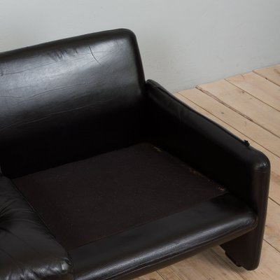 Coronado Sofa in Black Leather by Tobia Scarpa for C&B Italia, 1960s-UE-1410782