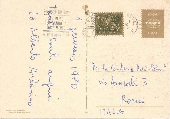 Correspondence by Alberto Arbasino to Countess Pecci Blunt, Mid-20th-Century-ZCI-871304