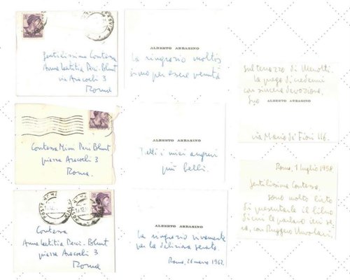 Correspondence by Alberto Arbasino to Countess Pecci Blunt, Mid-20th-Century-ZCI-871304