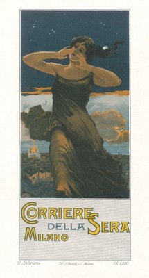 Corriere della Sera - Original Advertising Lithograph by G. Beltrami - 1910 1910-ZCI-759765