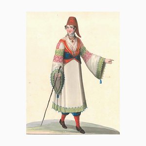 Costume di Carafagreci - Watercolor by M. De Vito 1820 c.a.-ZCI-757891