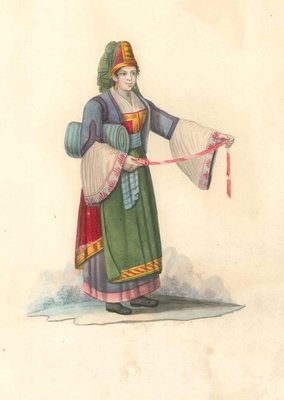 Costume di Parghelia di Calabria - Watercolor by M. De Vito - 1820 ca. 1820 c.a.-ZCI-757861