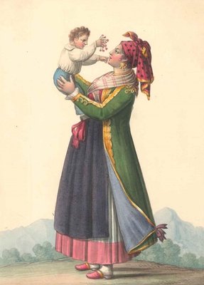 Costume di Procida - Watercolor by M. De Vito - 1820 ca. 1820 c.a.-ZCI-757843