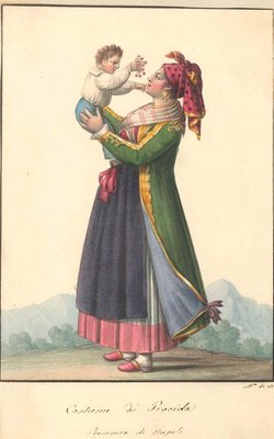 Costume di Procida - Watercolor by M. De Vito - 1820 ca. 1820 c.a.-ZCI-757843