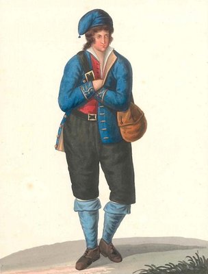 Costume di Zaccanopoli - Watercolor by M. De Vito - 1820 ca. 1820 c.a.-ZCI-757871