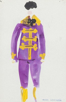 Costume Mixed Media on Paper by Alkis Matheos-ZCI-773211