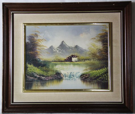 Cottage at the Foot of the Mountain, Oil on Canvas-ZYI-1339195