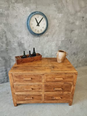 Counter Drawer Unit Work Table Kitchen Island in Beech, 1950s-IFQ-2017313