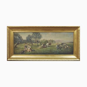 Country Landscape, French School, Italian Oil on Canvas Painting-YUW-1305073