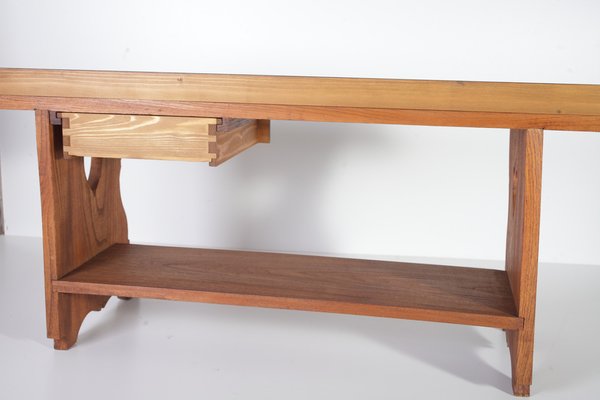 Country Oak Corner Bench, 1950s-IND-1767511