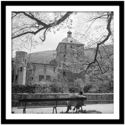 Couple on a Bench Front of Heidelberg Castle, Germany 1936, Printed 2021-DYV-990677