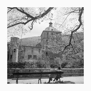 Couple on a Bench Front of Heidelberg Castle, Germany 1936, Printed 2021-DYV-990677