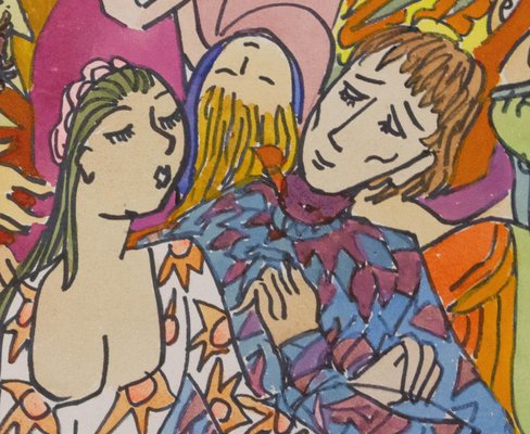 Couple on a Dance Floor, 1970, Watercolor, France-RIU-848529