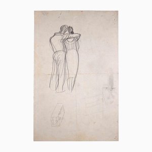 Couple Sketches, Original Drawing, Mid 20th-century-ZCI-1190200