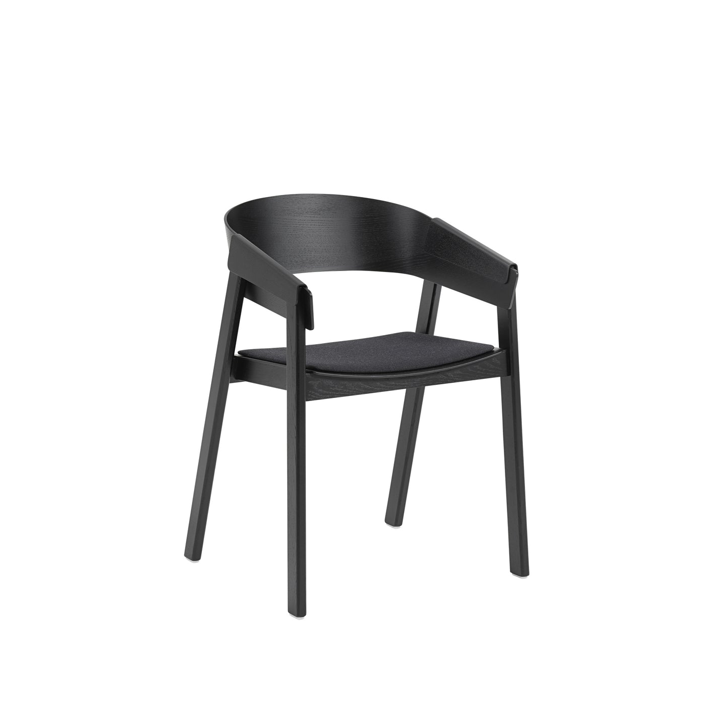 Cover Dining Chair w. Armrests by Muuto #Upholstered Remix 183/ Black