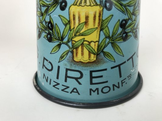 Cover Cap in Silk-Screened Tin Piretti Olive Oil, Italy, 1950s-YNA-656087