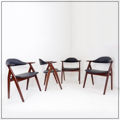 Cow Horn Chairs by Tijsseling Meubelfabriek, 1960, Set of 4-NYF-2019081