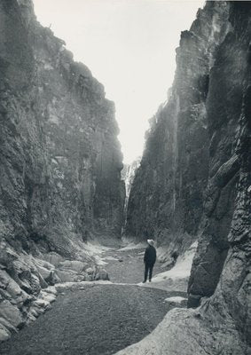 Cowboy, Canyon, 1960s, Black and White Photograph-DYV-1278296