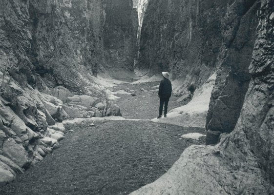 Cowboy, Canyon, 1960s, Black and White Photograph-DYV-1278296