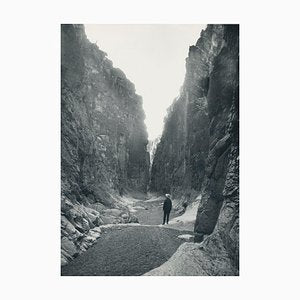 Cowboy, Canyon, 1960s, Black and White Photograph-DYV-1278296