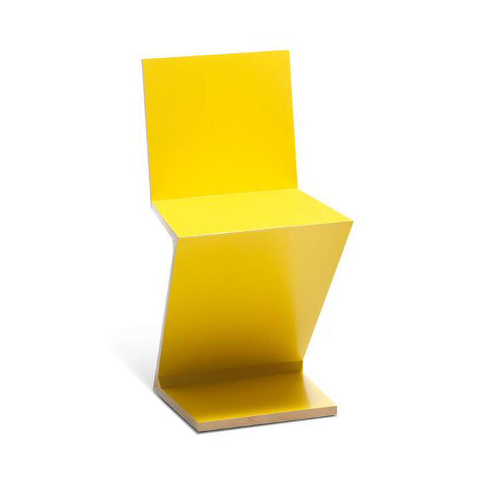 Zig Zag cantilevered solid wood chair by Cassina #Ashwood Stained Yellow