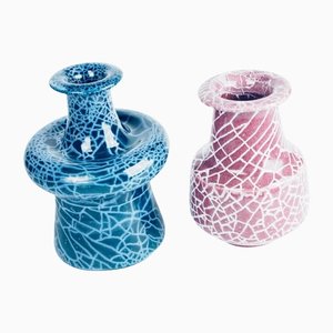 Crackle Glaze Vases by Gunnar Andersson for Höganäs, Set of 2-HYQ-1230722