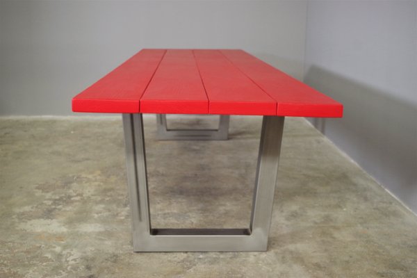 Craft Table in Red Brushed Fir, 2000s-KNM-1374925